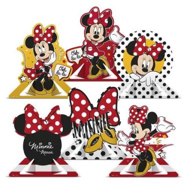 Imagem de Decoração de Mesa Festa Minnie Mouse 06 Unidades Regina Rizzo