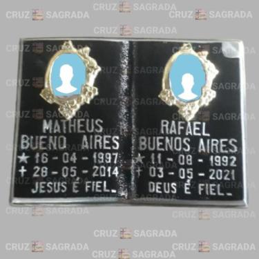 Imagem de Bíblia sem Suporte Túmulo Jazigo Lápide Cemitério em Alumínio para 2 P