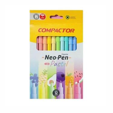 Imagem de Hidrocor Neo Pen Cor Pastel Kit Com 12 Cores Compactor  