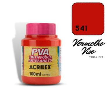 Imagem de Tinta Pva Acrilex 100ml 541 Vermelho Vivo