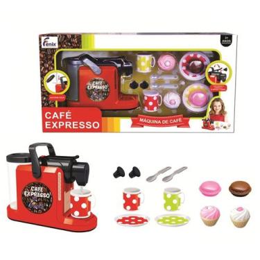 Imagem de Super Maquininha de Café Expresso Deluxe Vermelha Com Luz e Som - 13 P