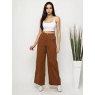 Imagem de Calça Pantalona Jeans J8406 - Doutoras Modas , Marrom, M