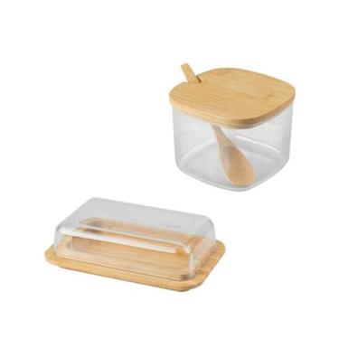 Imagem de Kit 2 peças Mesa Posta Açucareiro e Mantegueira OU Bambu