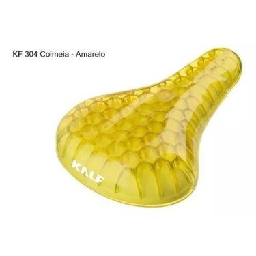 Imagem de Selim Bike Mirim Infantil Colméia Kalf Cores Aro 12 16 20, Amarelo