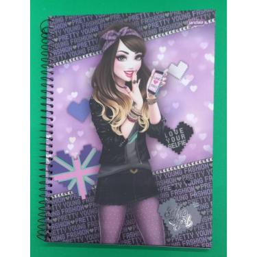 Imagem de Caderno espiral 96 folhas selfie girl - Jandaia