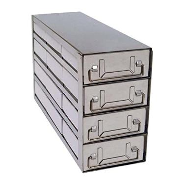 Imagem de Freezer Rack Solutions USA UFD-342-100 Rack vertical para freezer com gavetas, caixa e divisor (100 células), caixa 3 x 4