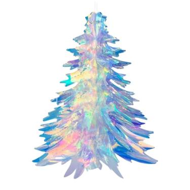 Imagem de Árvore de Natal artificial, decorações para árvores de Natal internas | Lembrancinhas de -íris para parede - Artesanato de mesa para casa de Natal, suprimentos de decoração coloridos para decoração de