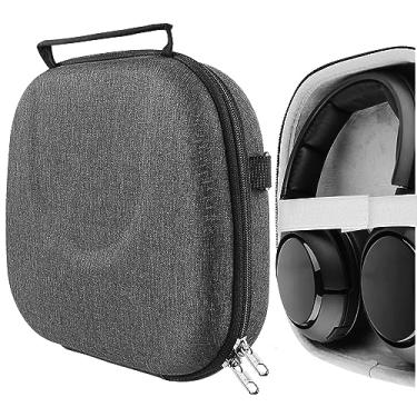 Imagem de Geekria Capa protetora para fones de ouvido compatível com Arctis Nova 3X/5/Pro Wireless X, bolsa rígida de substituição para transporte de viagem com armazenamento de cabos (cinza escuro)