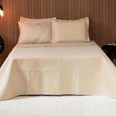 Imagem de Cobre leito Bouti Casal avulso 200 fios Liso Caqui - Home Fernandes