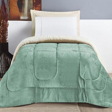 Imagem de Coberdrom Sherpa e Flannel Everest Solteiro Manta Alta 150g 01 Peça - 