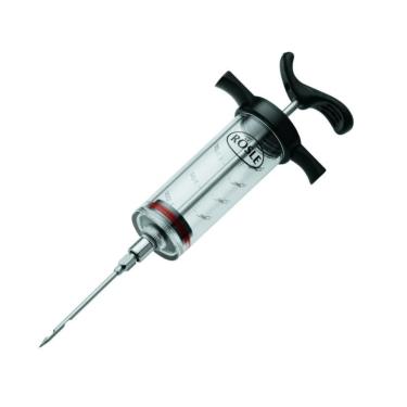 Imagem de Rösle Rosle 25058 injetor de marinada de churrasco de aço inoxidável (capacidade para até 5 ml), preto, transparente