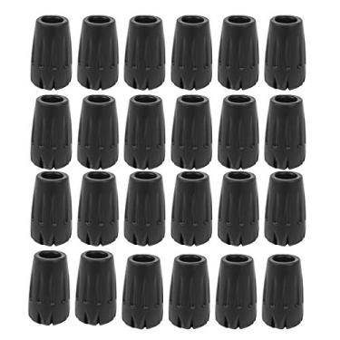 Imagem de QANYEGN 24 peças de pontas de borracha para bastão de caminhada, protetores de pés para caminhada, capa de ponta, protetores de substituição de pontas de bastão de trekking