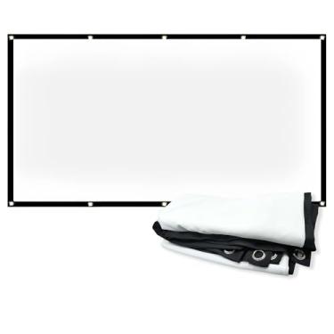 Imagem de Tela Para Projetor 16:9 100 Polegadas Com Furos Cor Branca