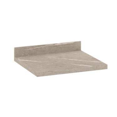 Imagem de Tampo 80cm em MDP com Acabamento BP Luciane Móveis, Quartzo Beige