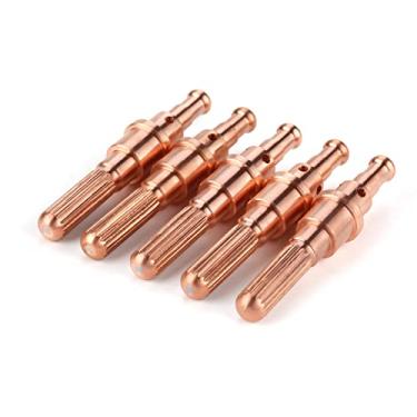 Imagem de Cuttador de Plasma Consumíveis Eletrodos de Alto Desempenho 5pcs Conjunto para Oficina de Corte de Metal