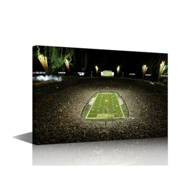 Imagem de Arte de parede de escritório Lambeau Field arte de parede grande em tela Green Bay arte moderna contemporânea estádio de futebol imagens arte de parede para sala de estar quarto decoração de casa