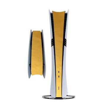 Imagem de Adesivos de proteção para console PlayStation 5 Pro - Acessórios de jogos para PS5 Pro (dourado)