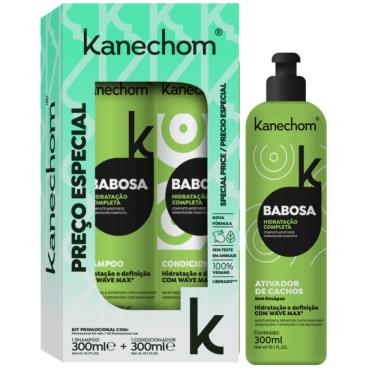 Imagem de Shampoo e Condicionador Kanechom Babosa + Creme para Pentear