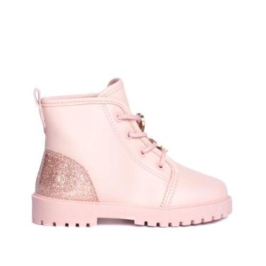 Imagem de Coturno Infantil Molekinha com Glitter Rosa Claro, Rosa claro, 20
