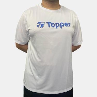Imagem de Camisa Masculina Topper Treino Stamp Grafitti Plus, Branco, G1, Mascul