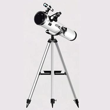Imagem de CUTPOIY Telescópio Astronômico Profissional 875 Vezes Espaço Profundo Vista Estrela Lua para Acampamento ao Ar Livre Poderoso Monocular/Azul (Branco)