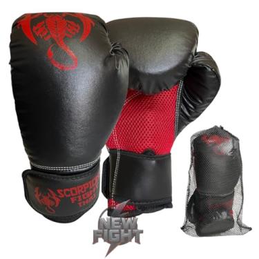 Imagem de Luva De Boxe Muay Thai Kickboxing Treino Sparring (Vermelho, 12oz)