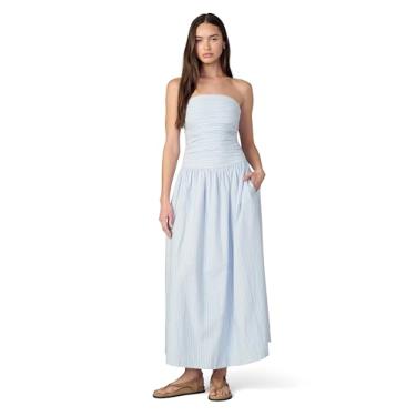 Imagem de Joe's Jeans feminino The Reina Maxi Dress, Listra branca azul, M