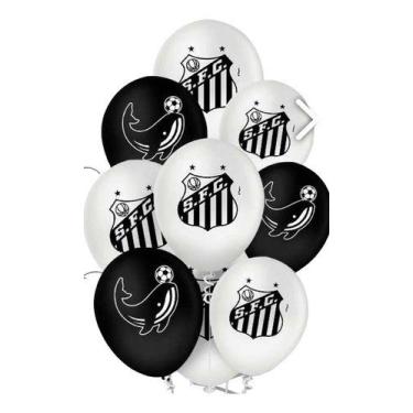 Imagem de Balão - Bexiga Festa Santos Futebol Clube - 25 Unidades - Regina Festa