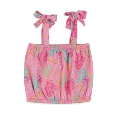 Imagem de Conjunto Menina Verão Top Corais Rosa 8 Anos - Belladany