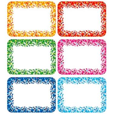 Imagem de JarThenaAMCS 180 peças de adesivos coloridos com etiqueta de nome de confetes de volta às aulas Adesivos autoadesivos para alunos, professores, sala de aula