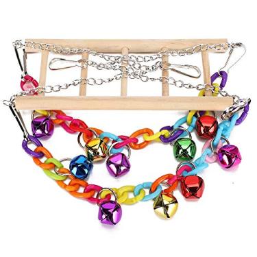 Imagem de Playground de Brinquedo de Madeira Com Sinos e Correntes Coloridas