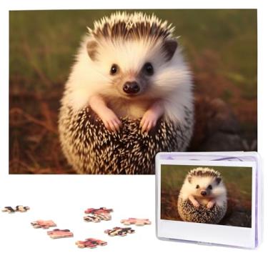Imagem de Quebra-cabeça de ouriço de bebê personalizado de madeira 1000 peças quebra-cabeça personalizado quebra-cabeça de imagem quebra-cabeça de casamento para adultos, aniversários, dia das mães