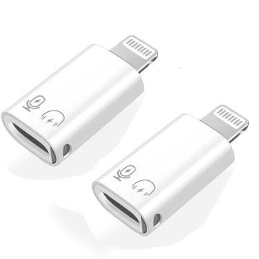 Imagem de 1STCHAMP Pacote Com 2 Adaptadores De Fone Ouvido Lightning Macho Para Usb C Fêmea, [Certificado Apple Mfi] Tipo Suporte Carregamento, Adaptador Áudio Auxiliar, Conector Dongle Iphone 14/13/12/11/8/7