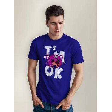 Imagem de Camiseta Masculina Manga Curta Em Algodão Im Ok - mistermah, Azul, P