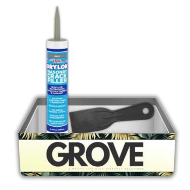 Imagem de Pacote mágico de enchimento de rachaduras de concreto de 300 ml com faca de massa de vidraceiro – sela rachaduras em caminhos de concreto, degraus, pisos, juntas de argamassa, impermeabiliza e reduz a