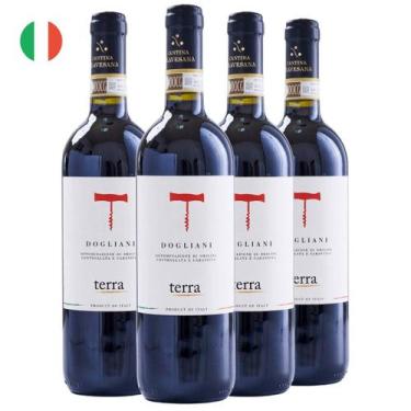 Imagem de Kit com 4 Vinhos Italiano Tinto Seco Dogliani Terra 750ml - Cantina Cl