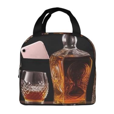 Imagem de Whisky Beer Pictures Lancheira para mulheres, lancheira isolada, reutilizável, lancheira para homens, à prova de vazamento, recipiente de almoço leve para preparação de refeições para piquenique e