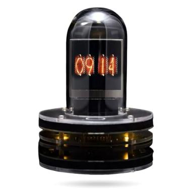Imagem de Relógio de tubo Nixie | Relógio digital de controle de aplicativo inteligente, configurações de exibição personalizáveis, relógio de mesa com design Cyberpunk retrô futurista, presente incomum