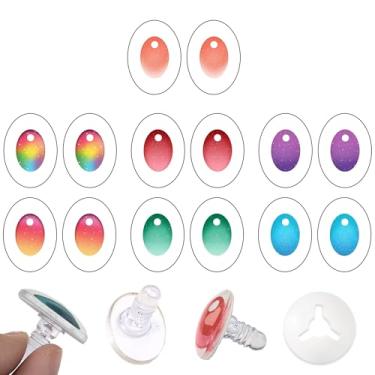 Imagem de 14 peças de olhos de segurança para confecção de bonecas de bicho de pelúcia com arruela Olho Amigurumi para artesanato em crochê, olhos de boneca, crochê para decorações de artesanato