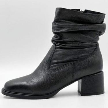 Imagem de Bota Bottero Cano Curto Salto Bloco Médio Feminina-Feminino
