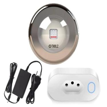 Imagem de Kit 1 led 20w branco 6000k inox tholz fonte tomada wifi