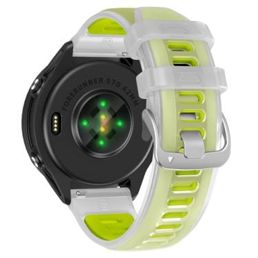 Imagem de U-LIMVE Pulseira de relógio para Garmin Forerunner 570 de 42 mm/Forerunner 165/Forerunner 245/Forerunner 645/Vivoactive 6/Vivoactive 5/Vivoactive 3/Venu 2 plus, pulseira de silicone de liberação