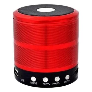 Imagem de Caixinha De Som Grasep D-Bh887 Com Bluetooth Vermelho