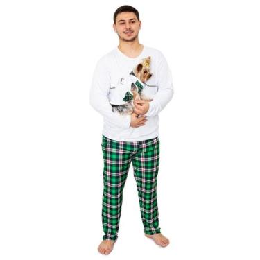 Imagem de Tal Pai Tal Pet Pijama Masculino Longo e Roupa Pet Natal Chess - Alegr