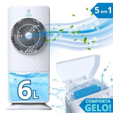 Imagem de Climatizador Evaporativo Portátil Iced Coldpro 6L Ar Frio Base Giratór