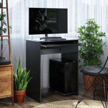 Imagem de Escrivaninha mesa para computador com gaveta Suiça preto - Mais de Cas