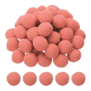 Imagem de PATIKIL Pompons de 2,5 cm para artesanato, 500 peças de pompons pequenos para artesanato, mini bolas bufantes a granel de alta elasticidade para chapéus, arte de Natal, faça você mesmo, laranja