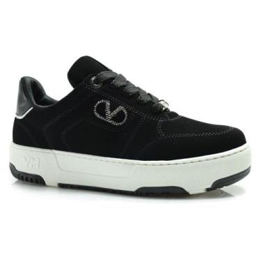 Imagem de Tênis Casual Feminino Via Marte 287-001-01, Preto, 37
