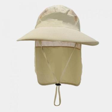 Imagem de Chapéu de pesca com retalho de pescoço, chapéu de caminhada de proteçã