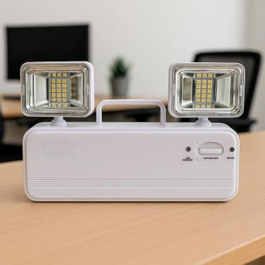 Imagem de Luminária De Emergência Led Luz Ajustável 360 Para Saídas